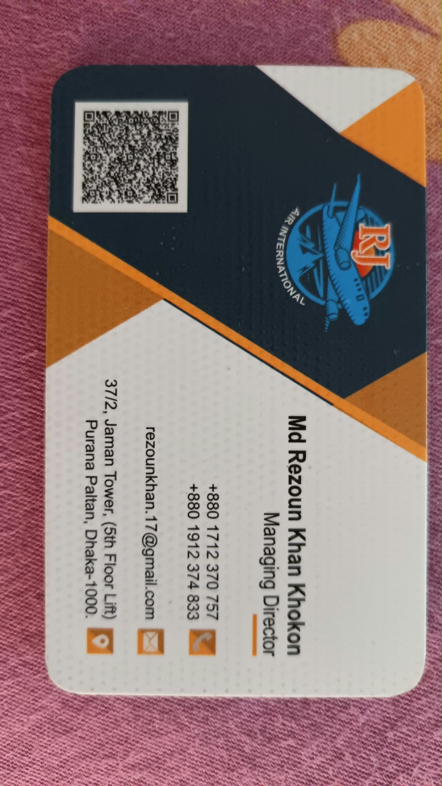 Managing Director Official Visiting Card